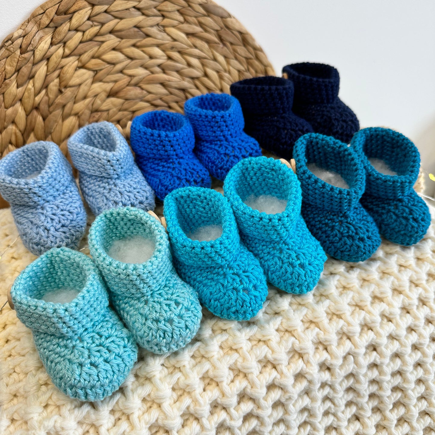 Chaussons bleu-turquoise