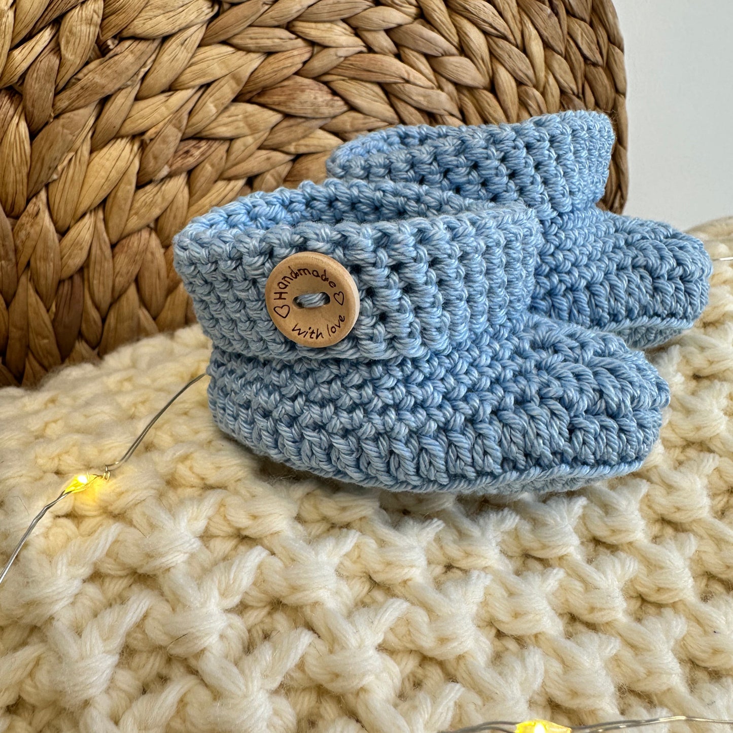 Chaussons bleu-turquoise