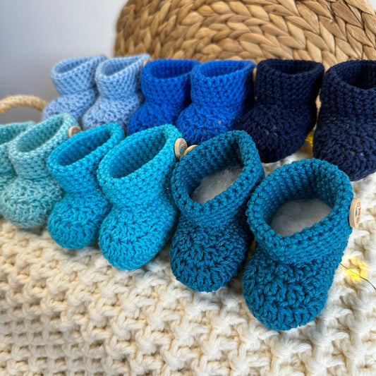 Chaussons bleu-turquoise